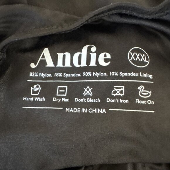 Andie Women's XXXL US 20 The Montauk 1-Piece Swimsuit Black NWT 9545 High Neck - Picture 12 of 12